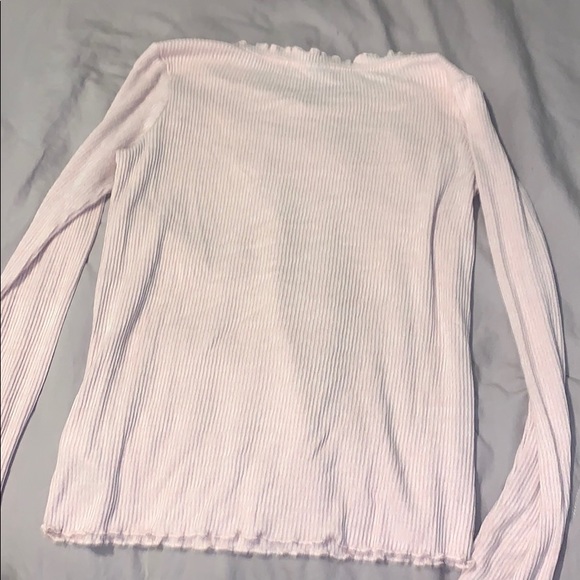 pink ruffle long sleeve top - Picture 4 of 4